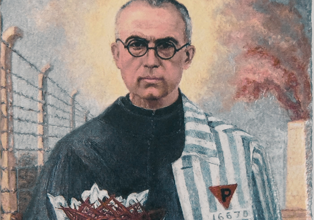 Imagem horizontal representando São Maximiliano Maria Kolbe
